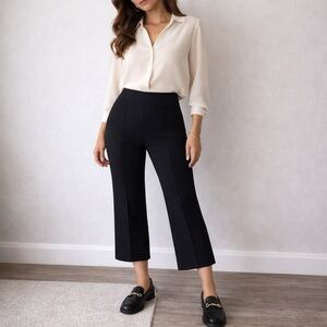 Kal Rieman Black Minimalist Straight Leg Cropped Pants Medium Quiet Luxury